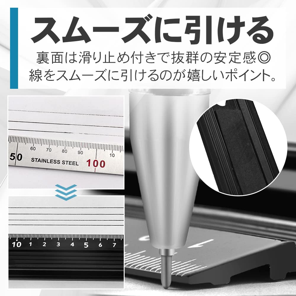 Amazon.co.jp: カッターガイド 定規 曲尺 30cm仕様 裁断用