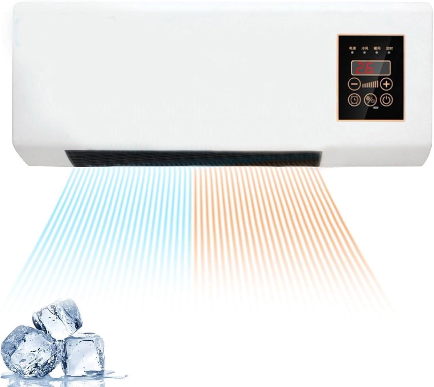 Portable Wall-Mounted Air Conditioner With Remote Control - Compact Ductless AC Unit For Year-Round Heating And Natural Wind(A)