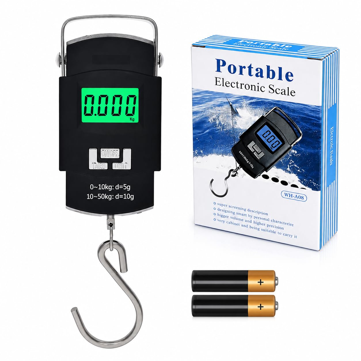 Walkyrio Electronic Portable Digital Luggage Weighing Scale (50kg / 110lb) | High Precision Hanging Hook Scale with Backlit LCD Display, Tare Function & Auto-Off for Travel, Home & Kitchen (Black)-image-18