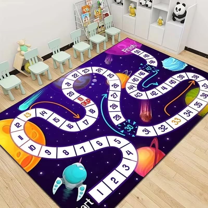 Alfombra de Serpientes y escaleras antideslizante para evitar caídas infantiles en colegios