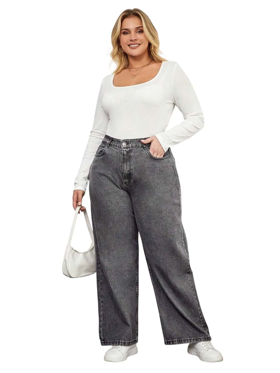 kotty Women’s Plus Size Straight Fit Denim Jeans with Comfortable Waist and Denim Fabric-picture-41