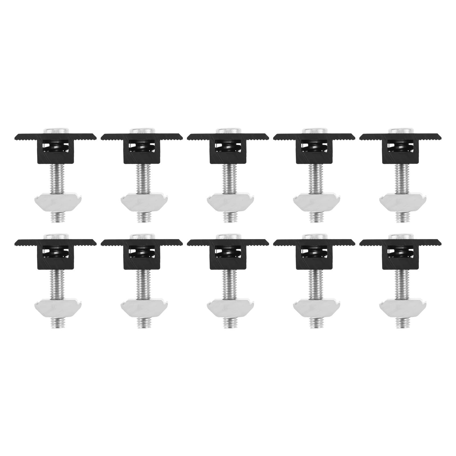 10 pezzi in lega di alluminio 30mm montaggio a pannello solare morsetto centrale moduli a forma T fissaggio staffa fotovoltaica guida terminale nero