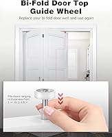 Vista 2 de Mellbree - Juego de 4 herrajes para puerta de armario plegables, piezas de reparación de herrajes para puertas de armario plegables