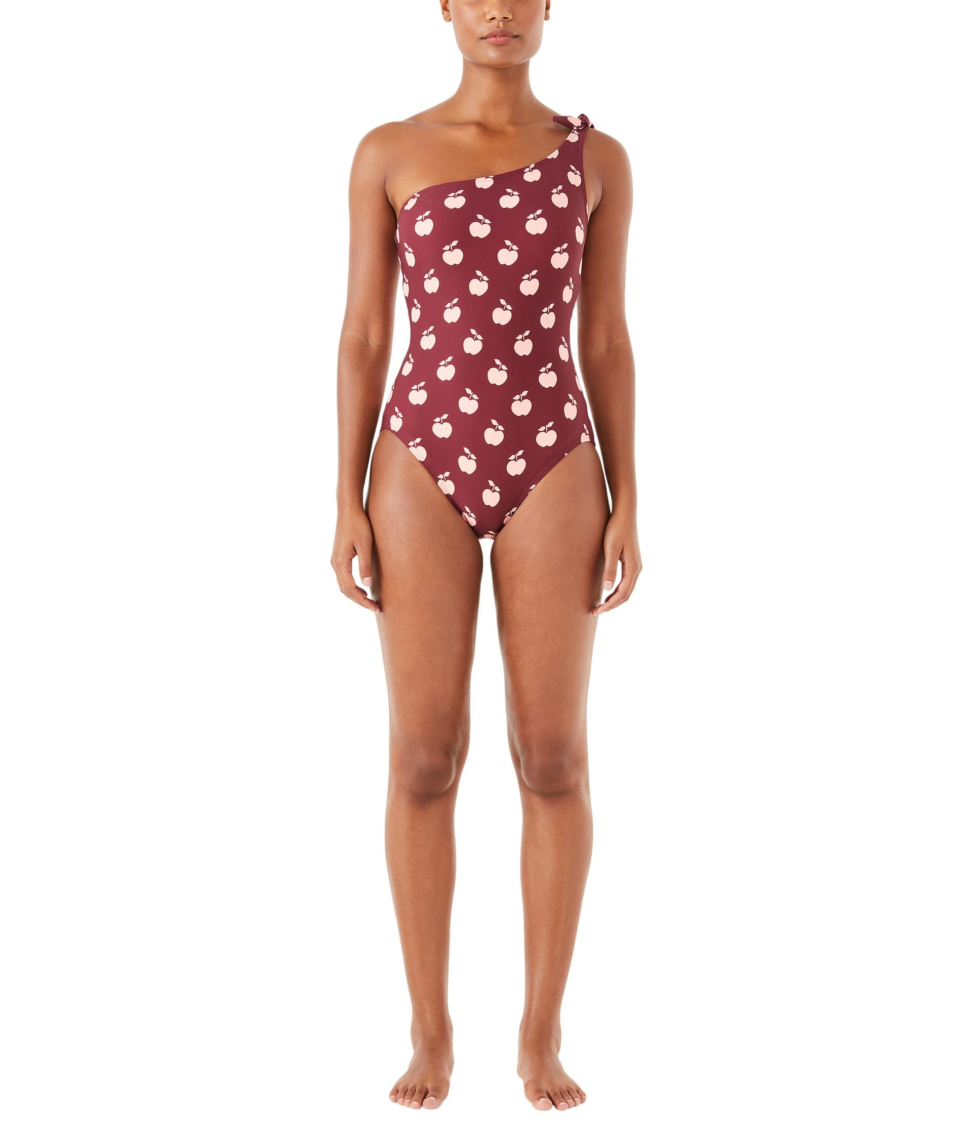 Kate Spade New YorkApple Toss Bunny Tie One Shoulder One-Piece