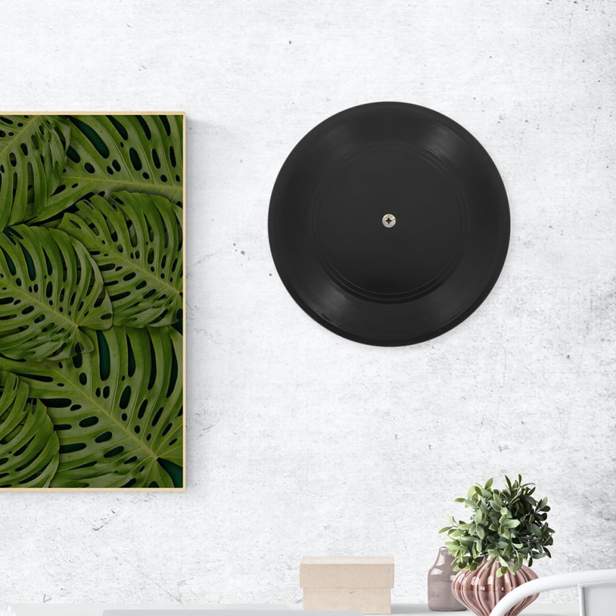 Hoement Decorazioni Parete con Dischi in Vinile Nero 12 Pollici 10 Pezzi per Arredamento Artistico e Ambienti Musica Hiphop