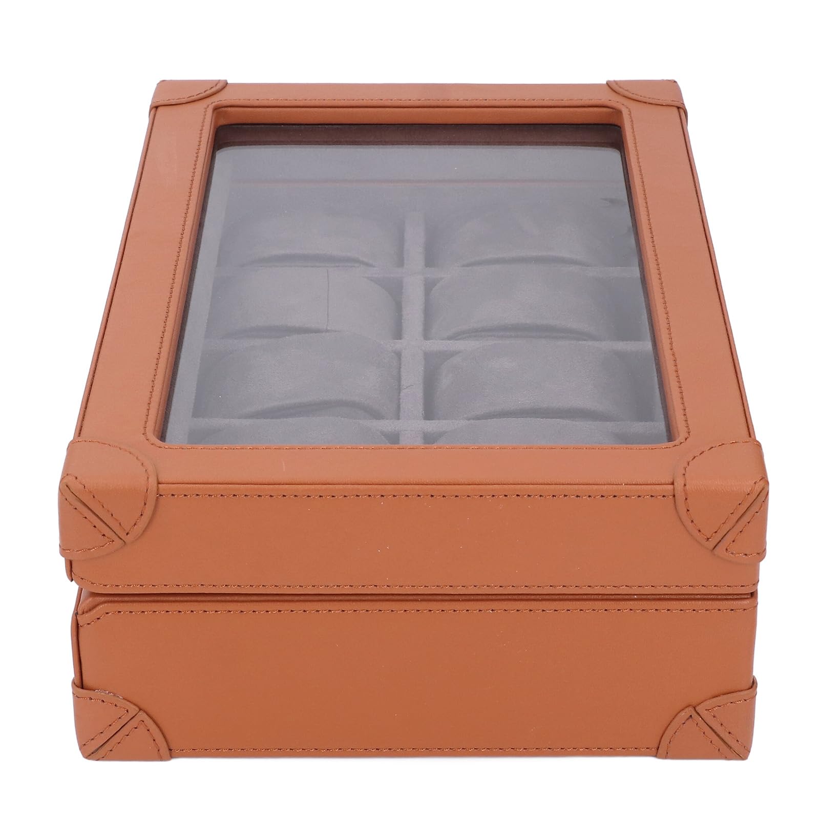 Jiawu Organizer na Zegarek, Stylowe Etui na Zegarek z 10 Przegródkami dla Kolekcjonerów i Entuzjastów, Elegancki Design, Wielofunkcyjny Organizer na Zegarki (BROWN)