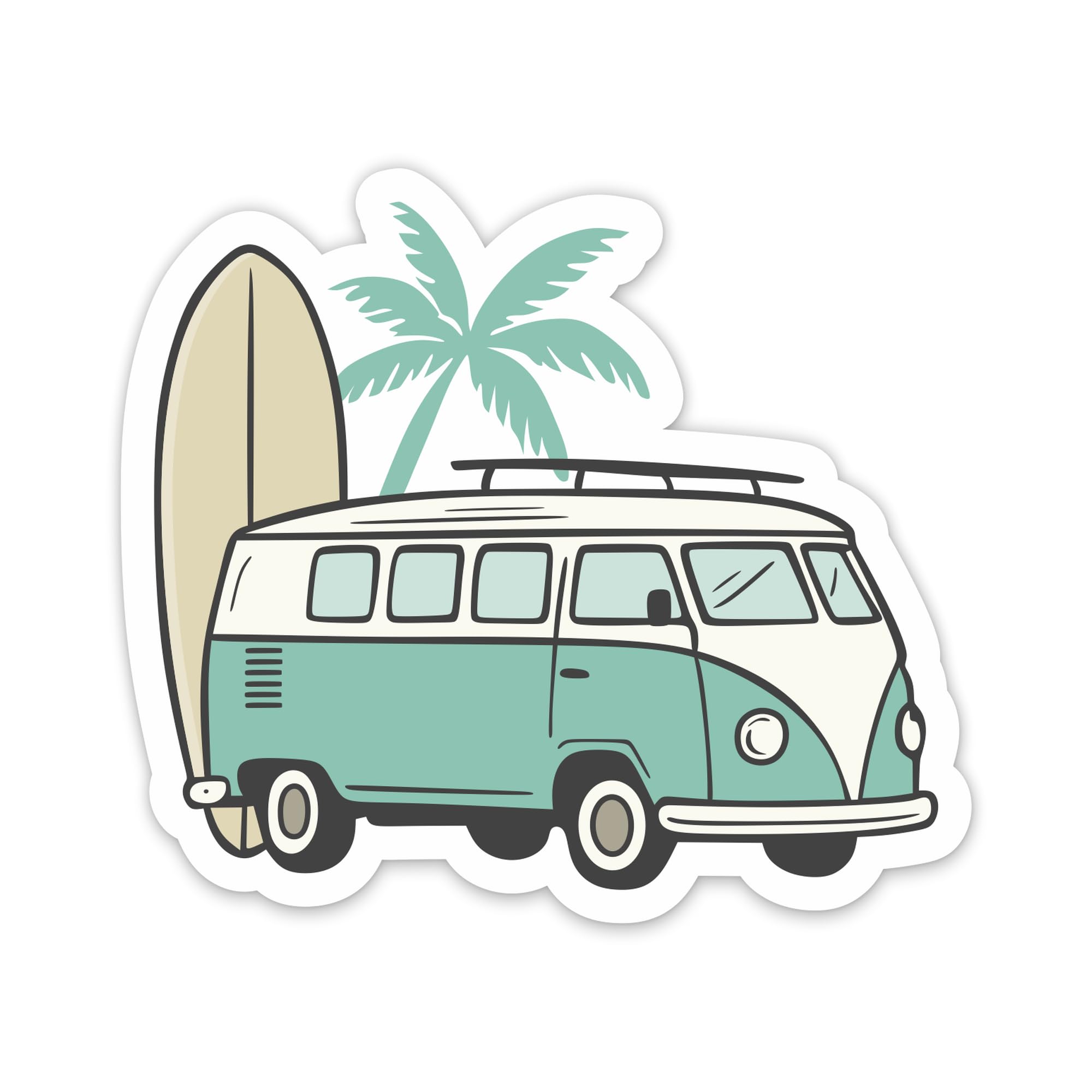 Amazon.com: Mint Green VW Surf Van Sticker – Vintage Camper Bus