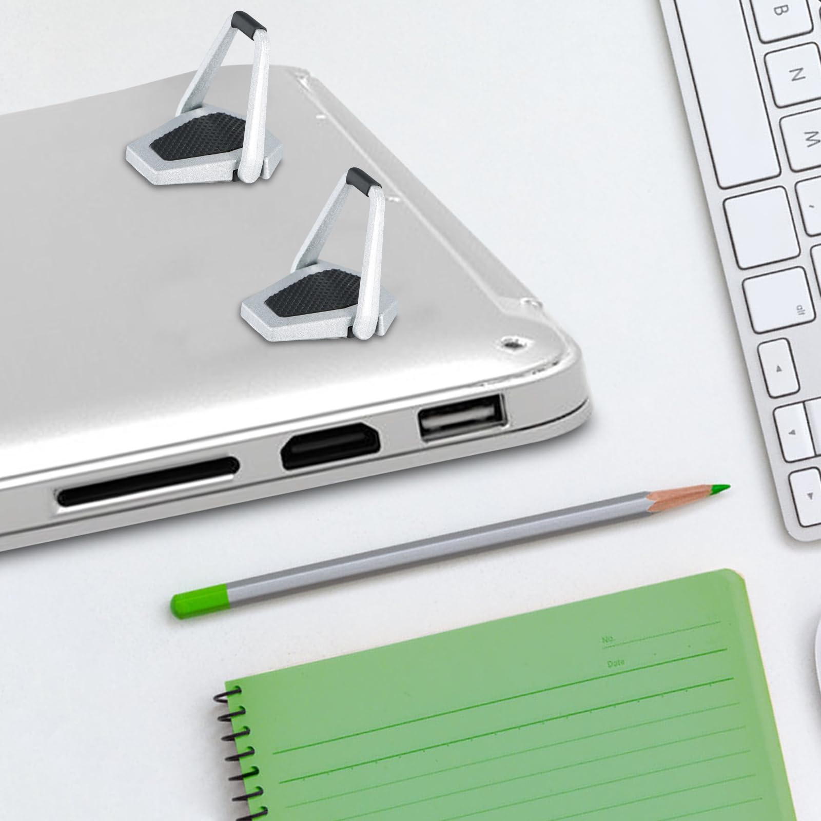 Supporti Autoadesivi Per Tastiera E Laptop - 2 Pezzi In Silicone A 578903