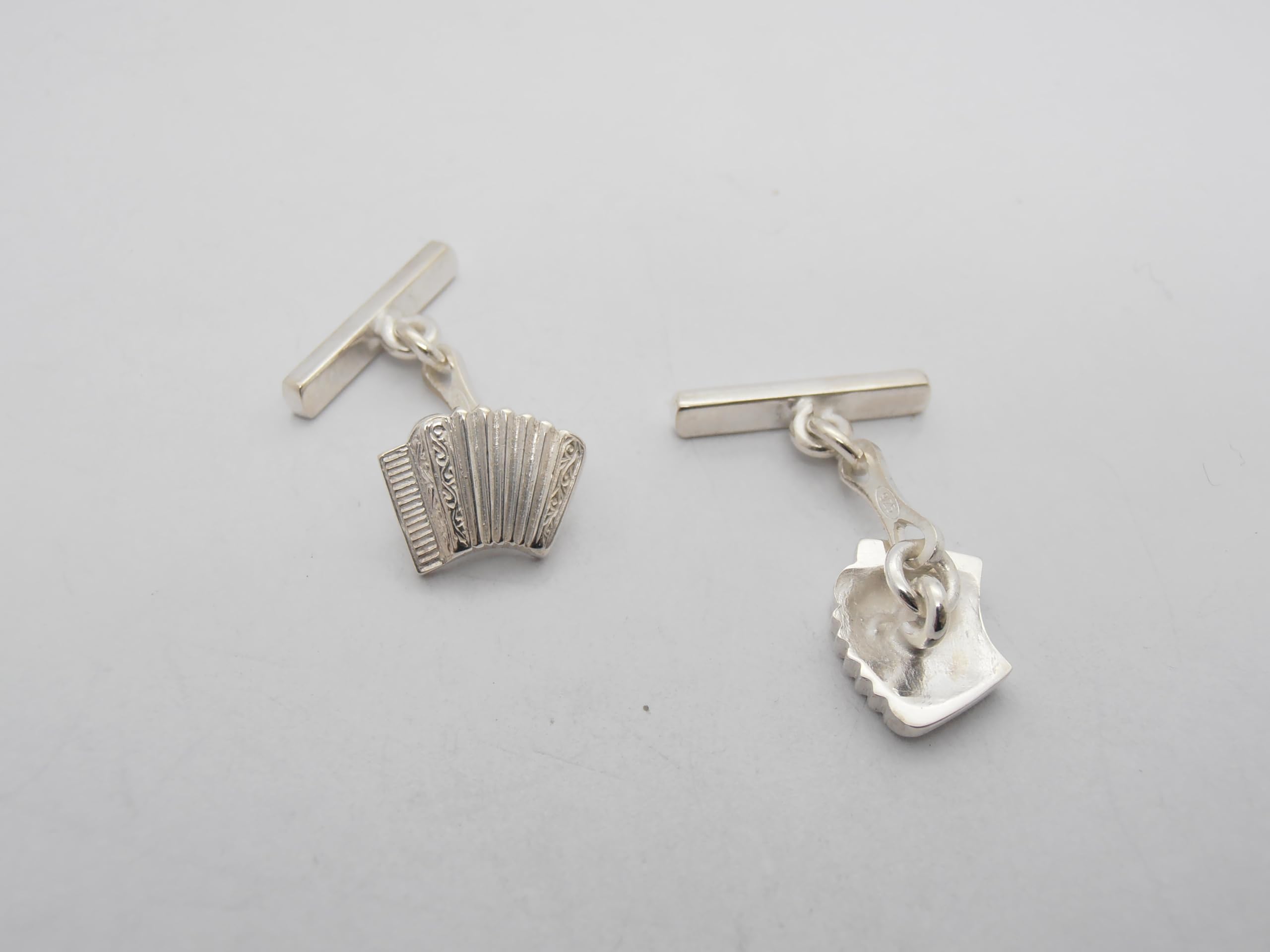 Fisarmonica : Gemelli in Argento 925 - Strumento Musicale - Musicista - Musica