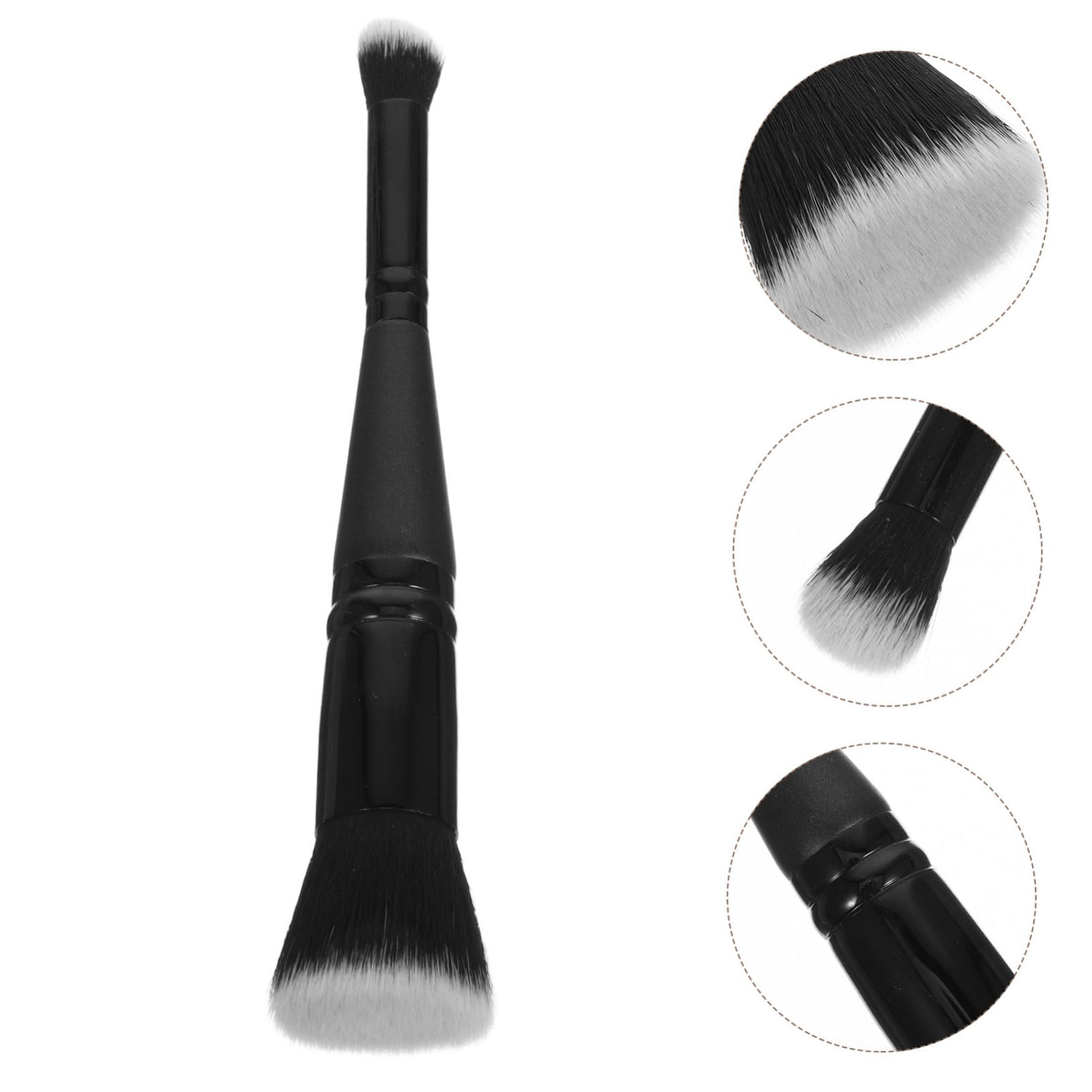 SOESFOUFU Double-ended Flat Brush Face Makeup Blending Brush Blush Concealer Foundation Applicator Travel Portable Set