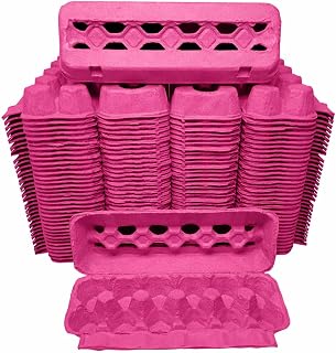 Cackle Hatchery Vented Paper Pulp Egg Cartons Holds 1 Dozen Chicken Eggs - Pink (24)