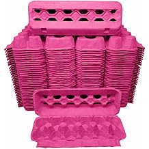 Vented Paper Pulp Egg Cartons Holds 1 Dozen Chicken Eggs - Pink 72