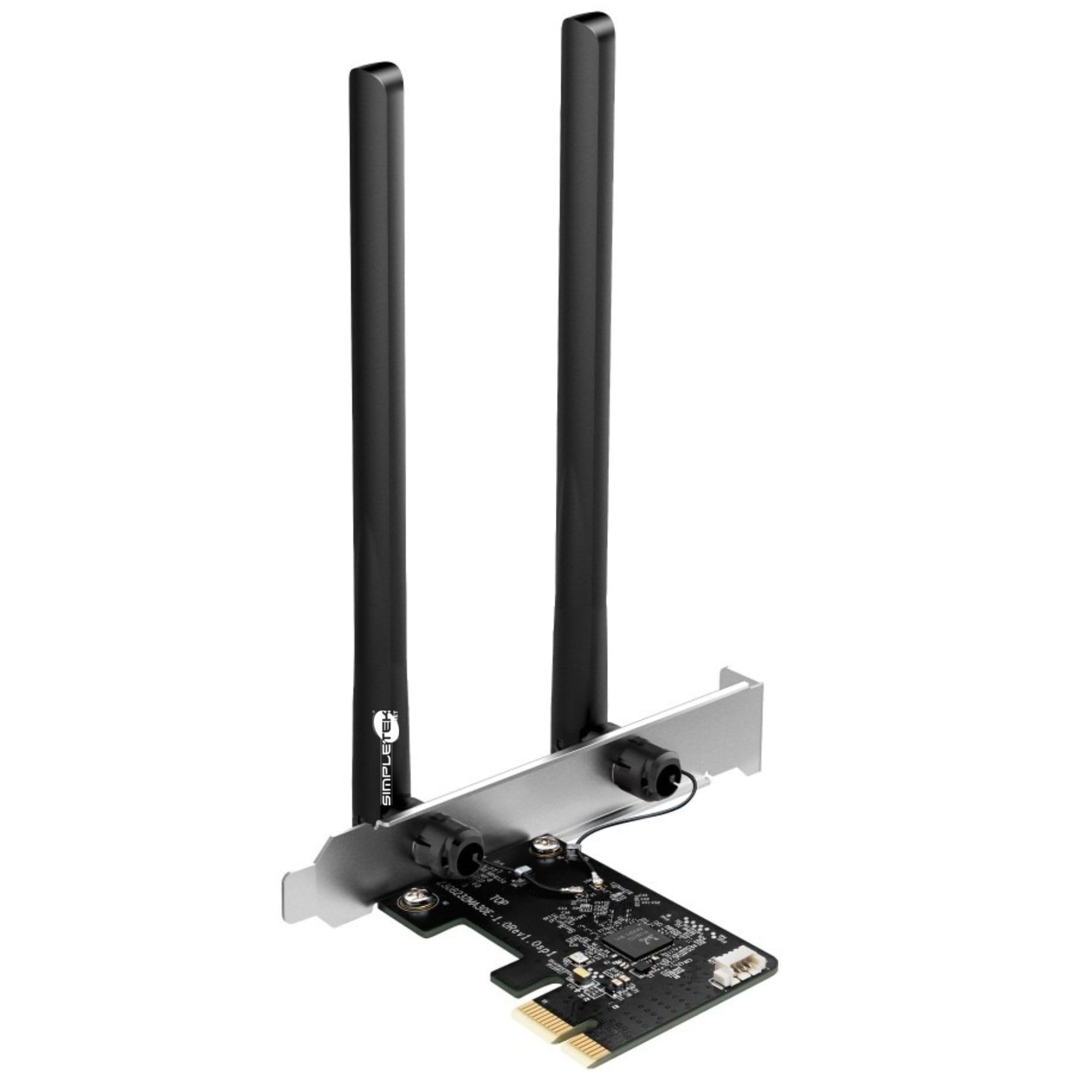 SIMPLETEK Karta WiFi PCIe AC1200 i Bluetooth 5.0 | Dual Band 867Mbps 5 GHz | Technologia MU-MIMO | Bezpieczeństwo WPA3 | Win 10/11