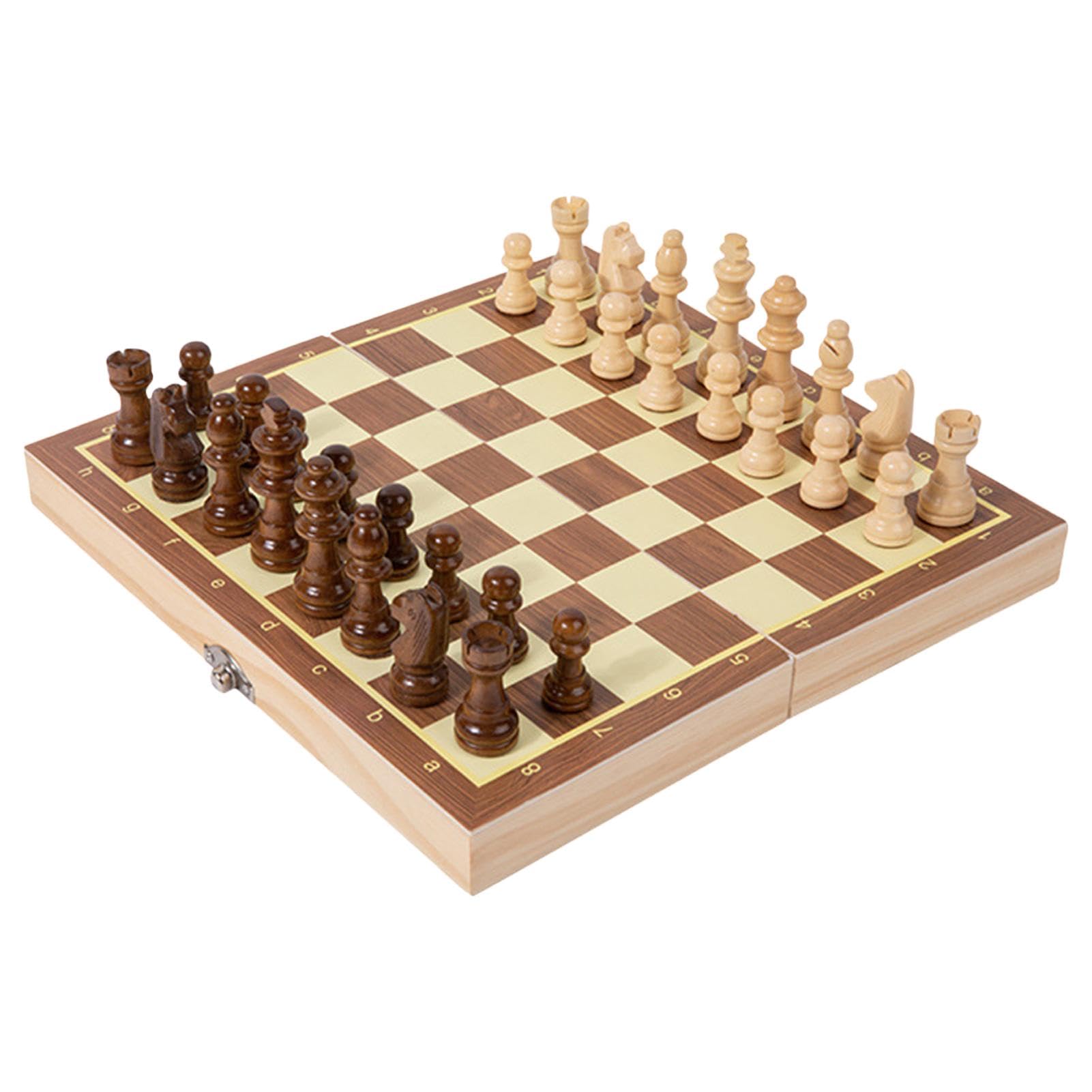 Chess Set, Brain Development Games, Interactive Desktop Chess Games, Funny Chess Game with Built-in Storage Travel Chess Toys, Folding Chess Board for Fine Motor Skill, 24x24cm/9.45x9.45 inches