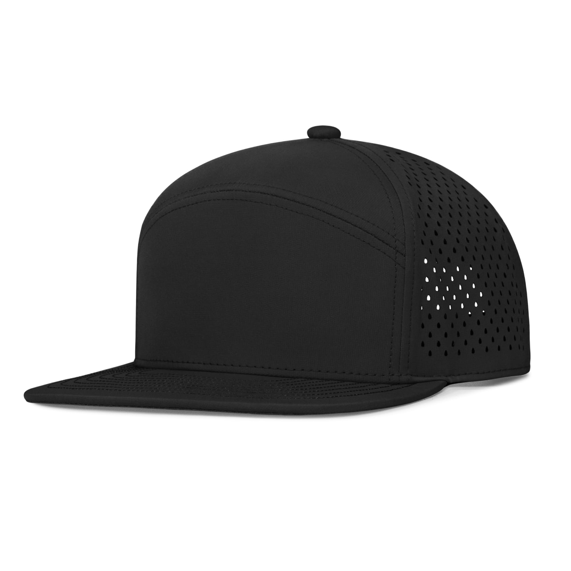 Performance Snapback Hats for Men Women,Flat Bill Cap,Golf,Running,Workout