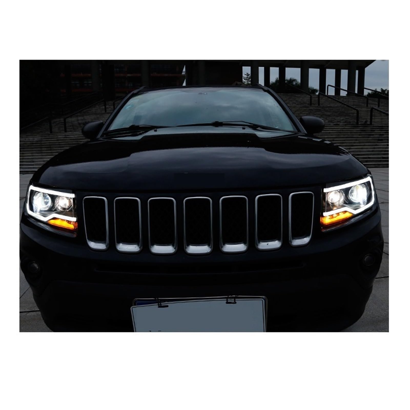 Car Styling kompatybilny z Jeep Grand Cherokee 2011-2015 LED reflektor Xenon HID przednie światła LED DRL reflektor (Color : 4300K)