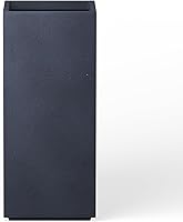 Kante 20.3" Tall Rectangular Concrete Planter - Modern Dark Gray Square Pot with Drainage Hole & Plug for Indoor Outdoor Patio Garden