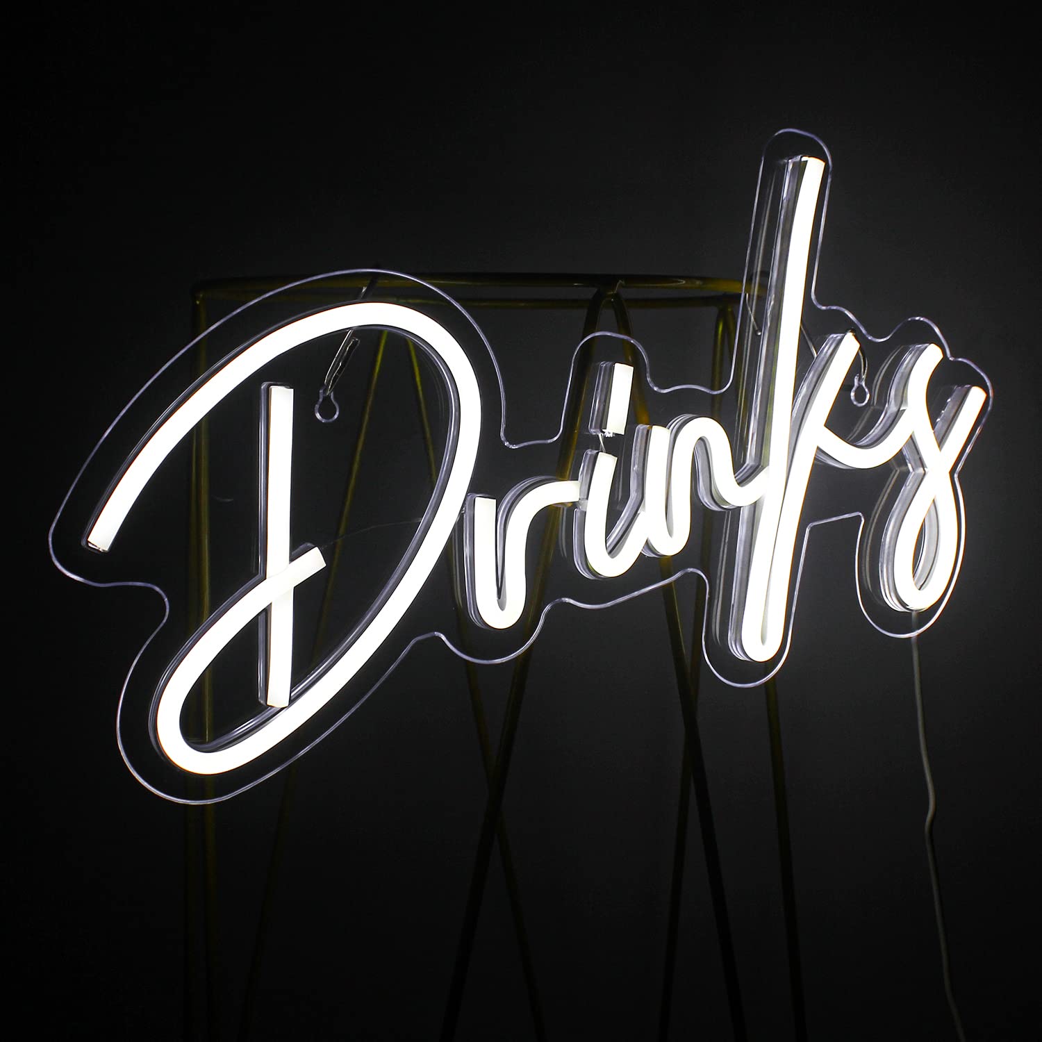 Looklight Drinks Neonschild Kühles weißes LED-Neonlicht USB betriebene Buchstaben leuchten Schild Led Wandkunst für Schlafzimmer Party Club Café Bar-Restaurant-Shop-Dekor