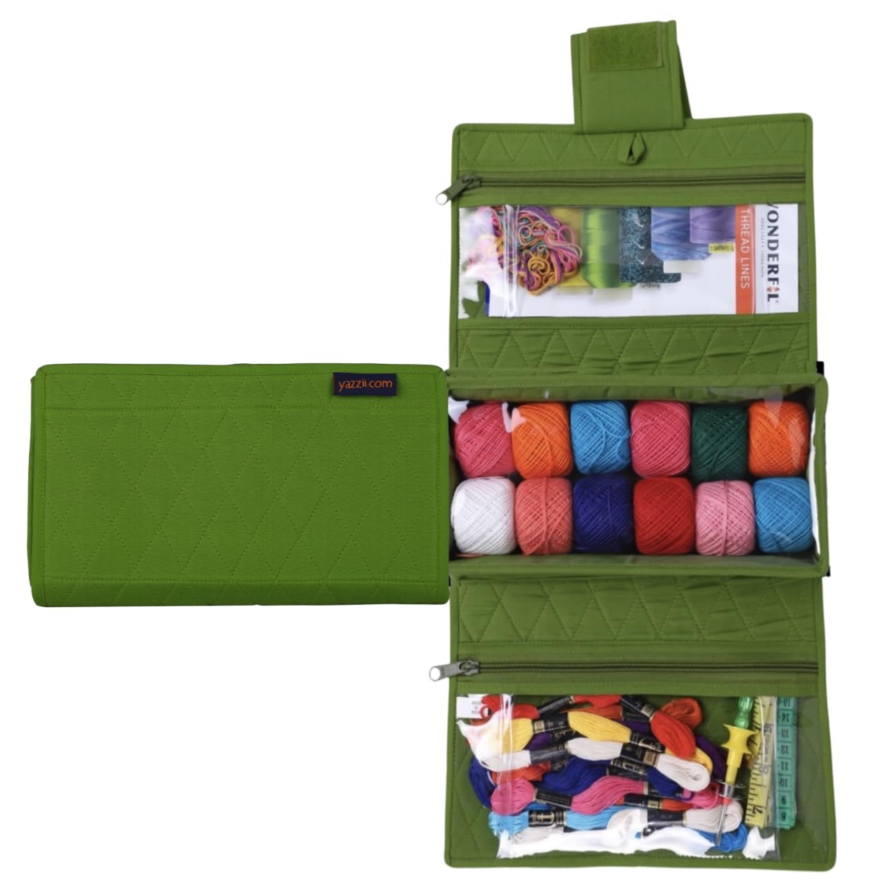 Craft Folding Kit - Portable Soft Storage - Crafts, Sewing, &amp; Quilting Organizer Green