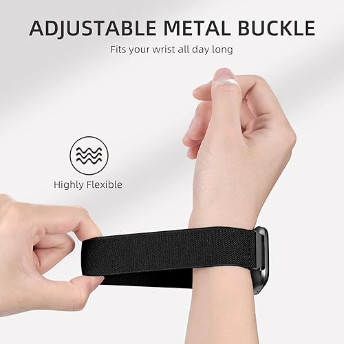 Miniatura 4 de TUCOMO Paquete de 3 correas elásticas de nailon compatibles con Amazfit GTS 4GTS 4 MiniGTS 3GTS 2GTS 2 MiniGTS 2eGTS, correas elásticas de 0.787
