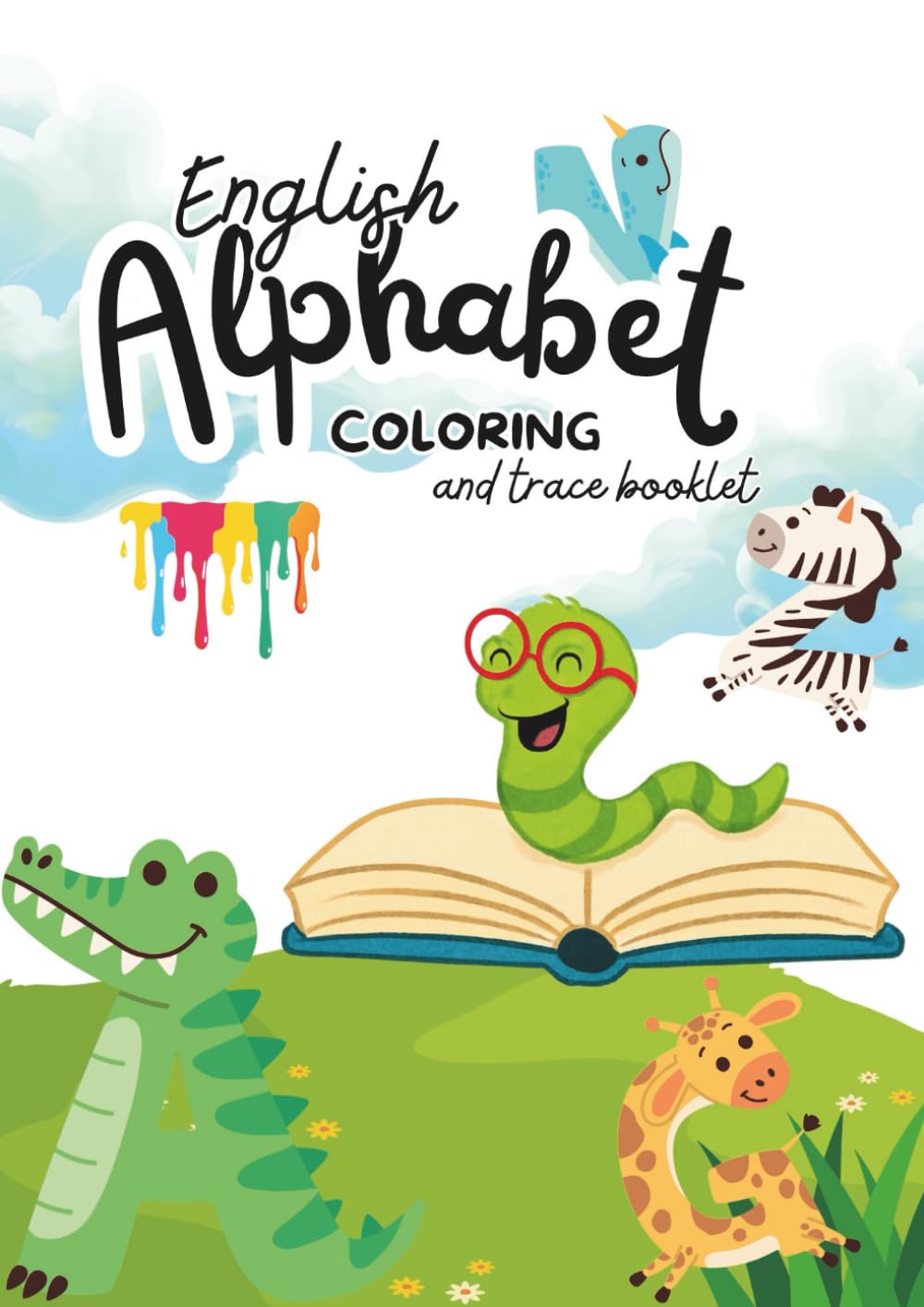 English Alphabet: Coloring and Trace Booklet