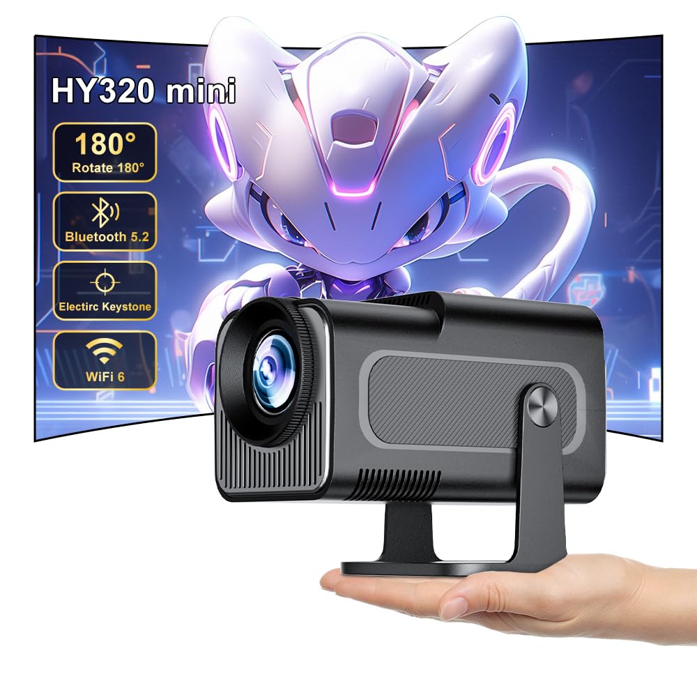 HY320 Mini Projector Full HD Supports 4K Android Outdoor Mobile Phone ...