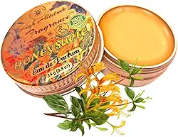 Perfume HONEYSUCKLE - Eau de Parfum - Bálsamo Sólido - Óleos Essenciais de Aromaterapia (Lonicera Caprifolium, Labdanum, Jasmim, Tangerina, Baunilha, Mel)) - Fragrância Natural - Viagem, Festa