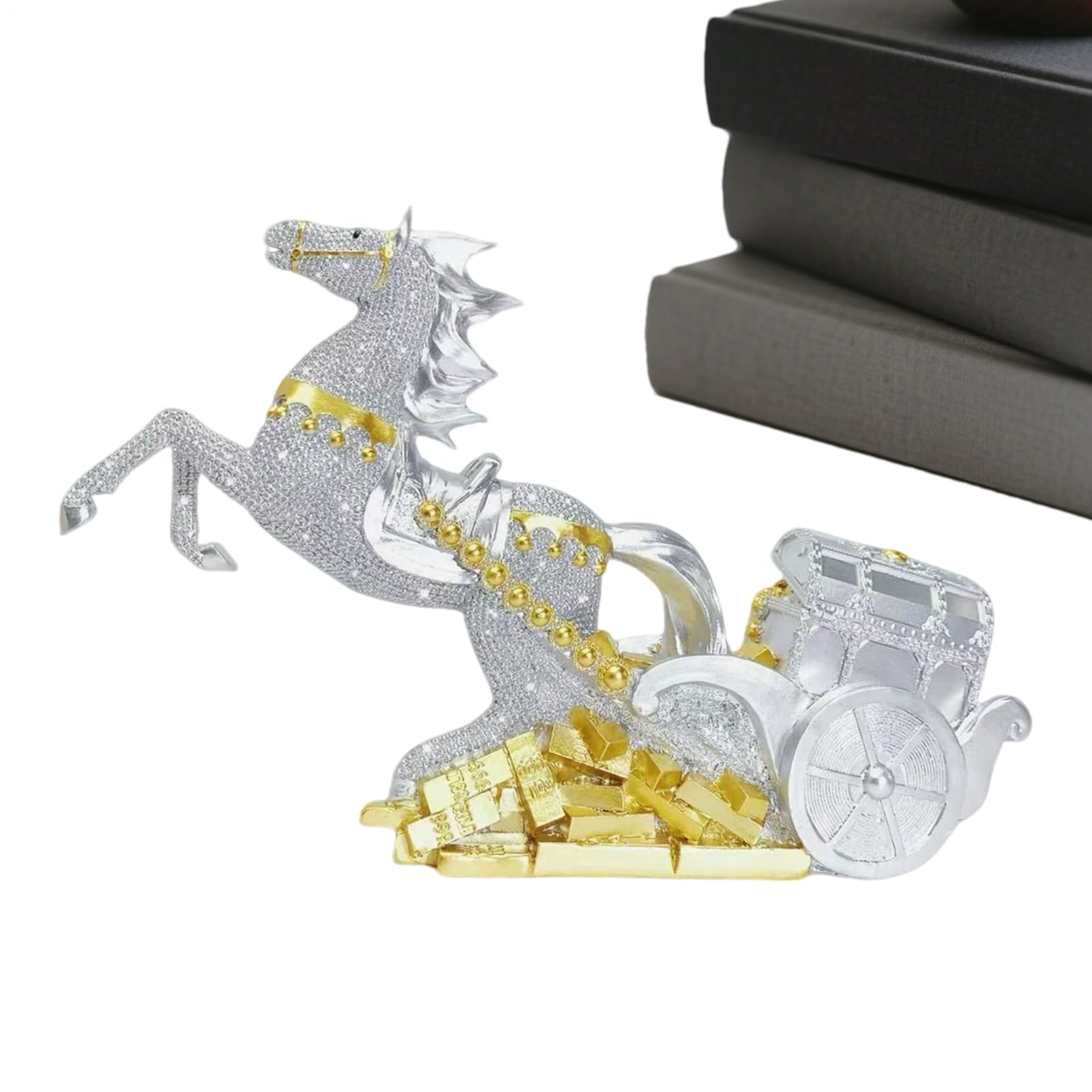 Statuetta Cavallo Lunare Cinese Figurina Ornamento Per Il Capodanno Cinese
