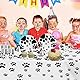 POPOYU 16 Stück Pappbecher mit Hundepfotendruck Safari-Pappbecher mit Tierdruck Hundepfoten Strukturierte Pappbecher für Kinder Geburtstagsparty, Babyparty,Dschungel-Safari-Mottoparty Dekoration