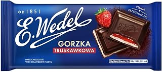 E. Wedel Dark Chocolate with Strawberry Filling 100g (Pack of 5)