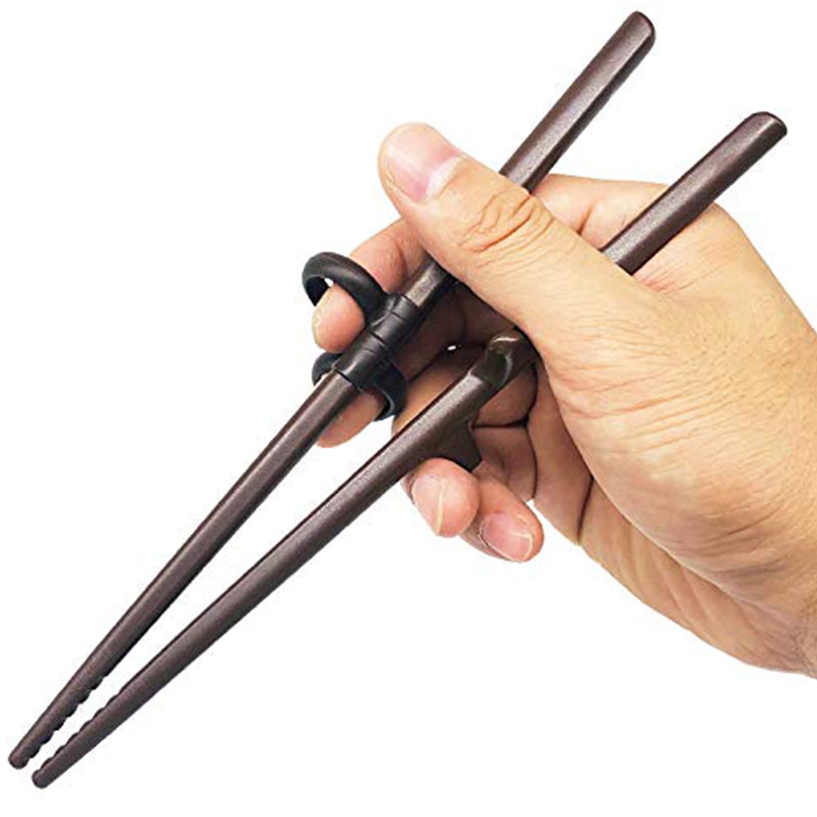 Ustensiles adaptatifs pour profiter de la nourriture chinoise – et baguettes anti-secousses – Baguettes adaptatives pour personnes âgées Parkinson et arthrite, droite (droite)