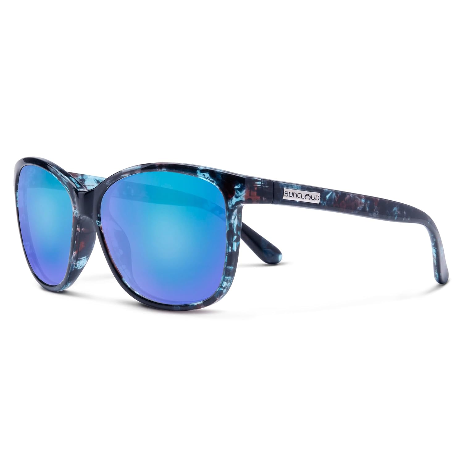 Suncloud Sashay Polarized Sunglasses, Blue Tortoise/Polarized Blue Mirror