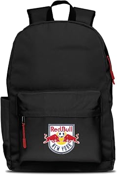 Denco New York Red Bulls Lightweight 17 Campus Laptop Backpack - Ideal for the Gym, Work, Hiking, Travel, Weekends, and Commuting