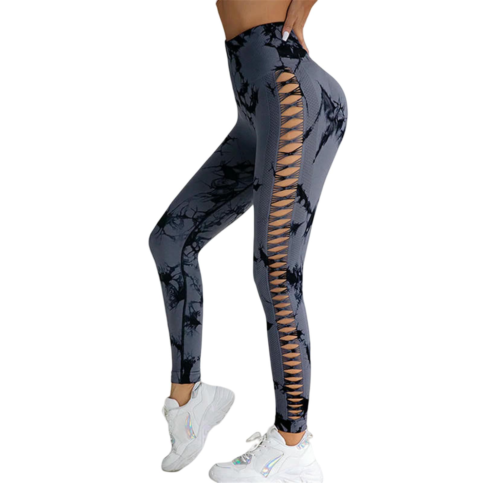 Pantalones de Yoga Mujer Deportivos Ajustados Sin Costura para Mujeres Correr Fitness Cintura Alta Yoga-Negro-m