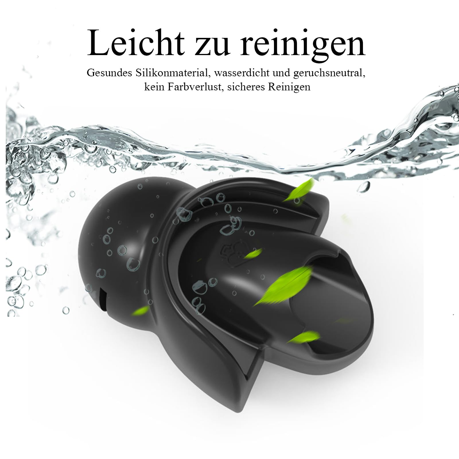 Bâillon Boule en Silicone,Respirant Gag Open mouth gag Sex mouth plug,pour Jeux Sexuels Jouet bouche (Noir)