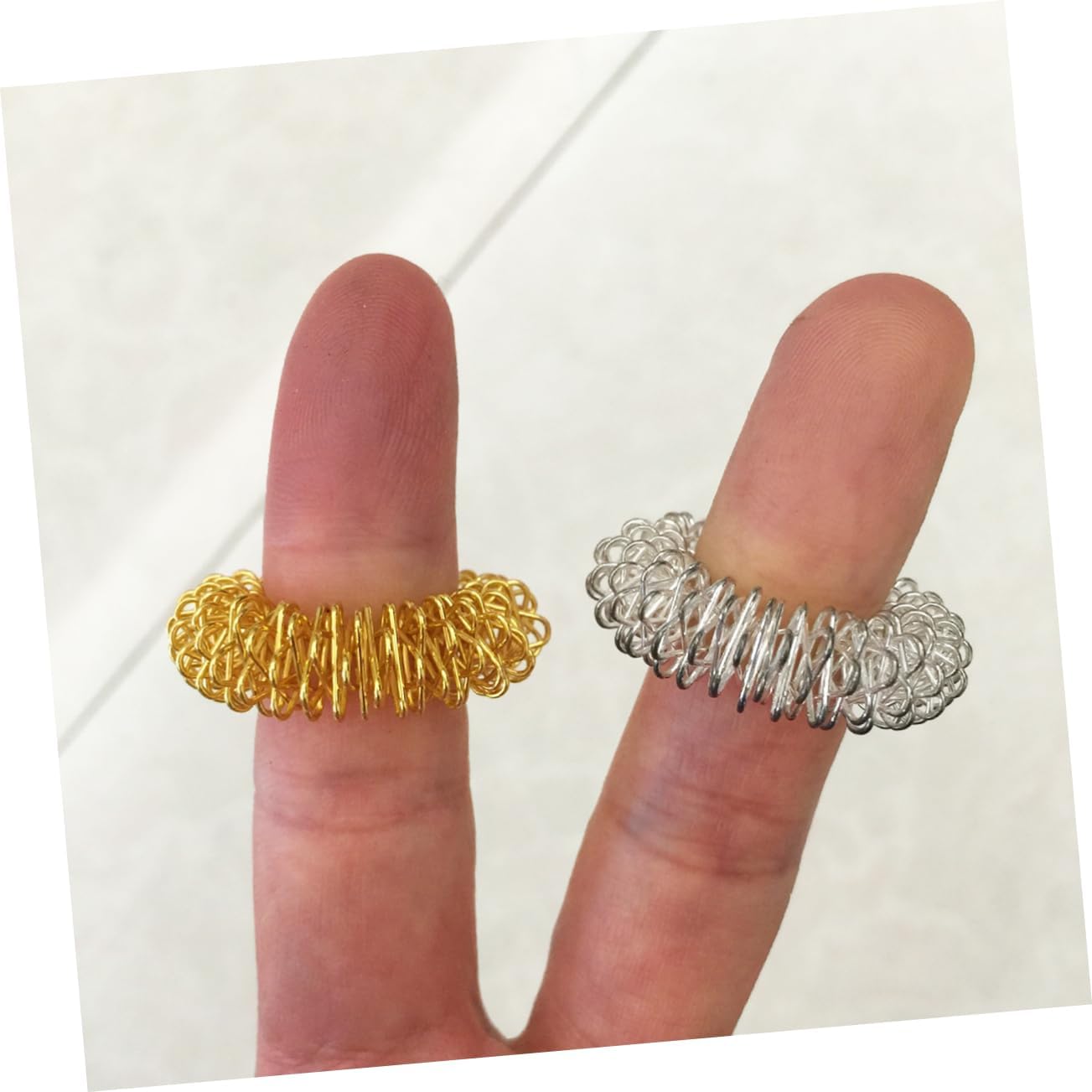 3pcs Finger Massage Rings Durable Focus Includes Gold Silver Black Options for Stress Relief Relaxation image 2