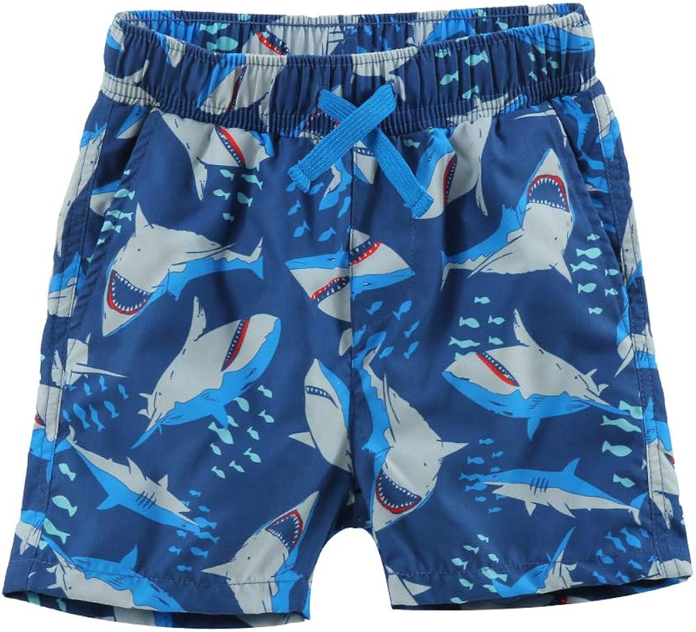 LACOFIA Pantalones Cortos de baño para niños Bañador de Playa con Cintura elástica para niños