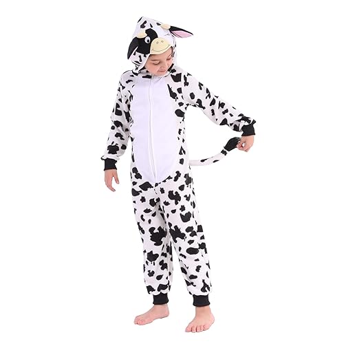 Animal Costume Kids, Cheetah/Monkey/Black Cat/Blue Monster/Dalmatians/Santa/Snowman Onesie for Girls Halloween