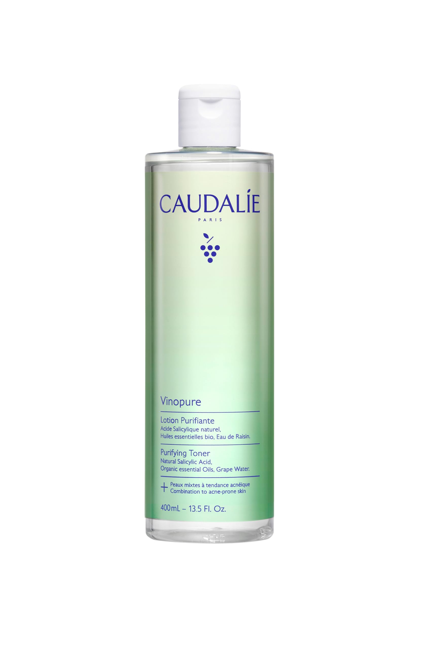 Caudalie Purifying Toner, Salicylic Acid, Acne, 400ml
