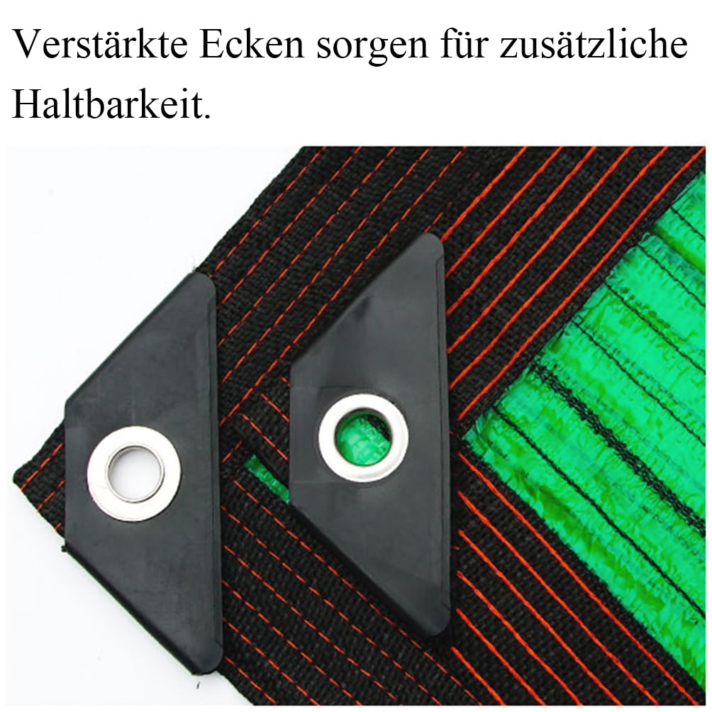 Sunblock, Verde Red Sombreado Malla Sombreadora Resistente Solar Sombra Paño Anti-UV Tasa sombreado 95% Toldo Vela de Sombra, para Jardín Estanque Patio Cochera-4 * 8m(13 * 26.3ft)