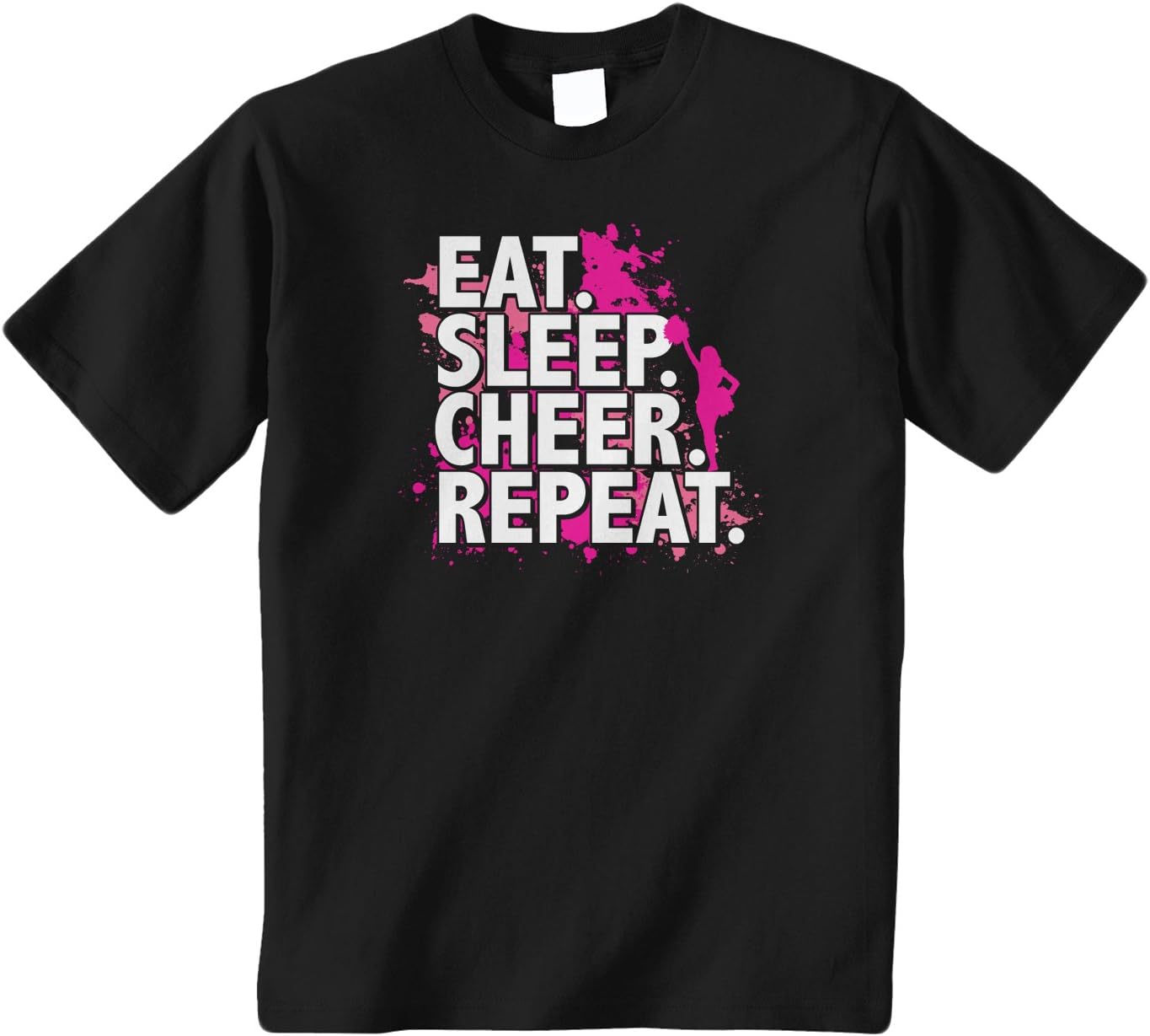 Threadrock Big Girls' Eat Sleep Cheer Repeat Youth T-Shirt