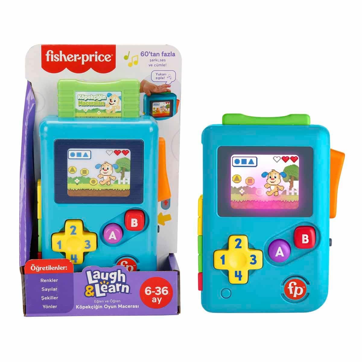 Fisher Price Eğlen ve Öğren Köpekçiğin Oyun Macerası (Türkçe), Işıklı ve Müzikli Oyun Konsolu HBC91
