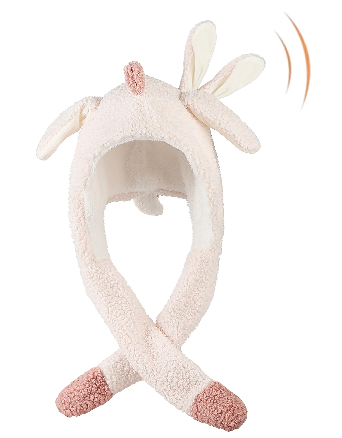 Dinosaur Ear Moving Jumping Hat for Men Women Dino Cut Animal Flap Cap Plush Dinosaur Hats with Moving Ears Pressing Pop Up Ears Plush Hat for Party Holiday Halloween Dressup Cosplay Costume — image 1