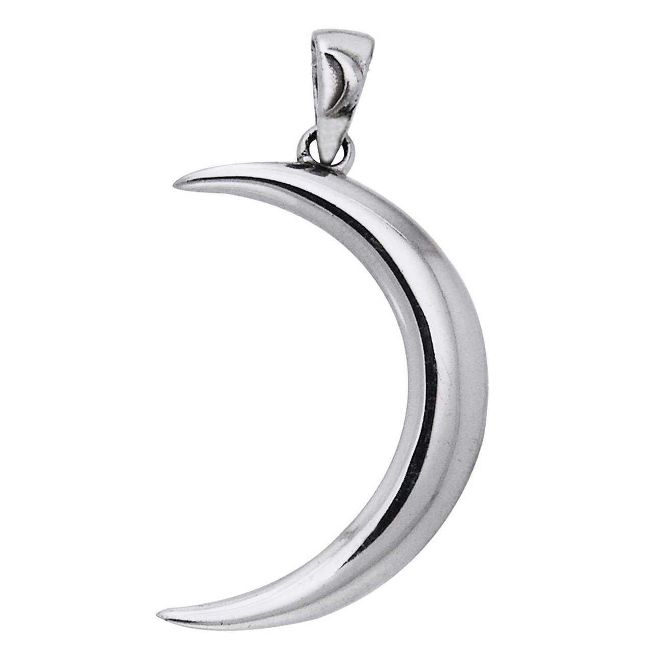 Large Crescent Moon - Lunar Magic Sterling Silver Pendant
