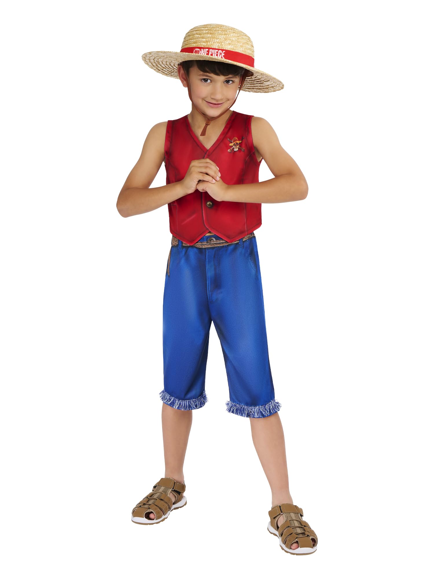 Rubies Official One Piece Monkey D. Luffy Child Costume, Kids Fancy Dress