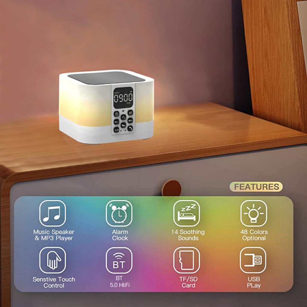 VUIUYOIES Macchina Audio Stereo Hi-Fi per Adulti 30 Timer di Sonno lenitivo per Bambini Che dormono con Rumore Bianco