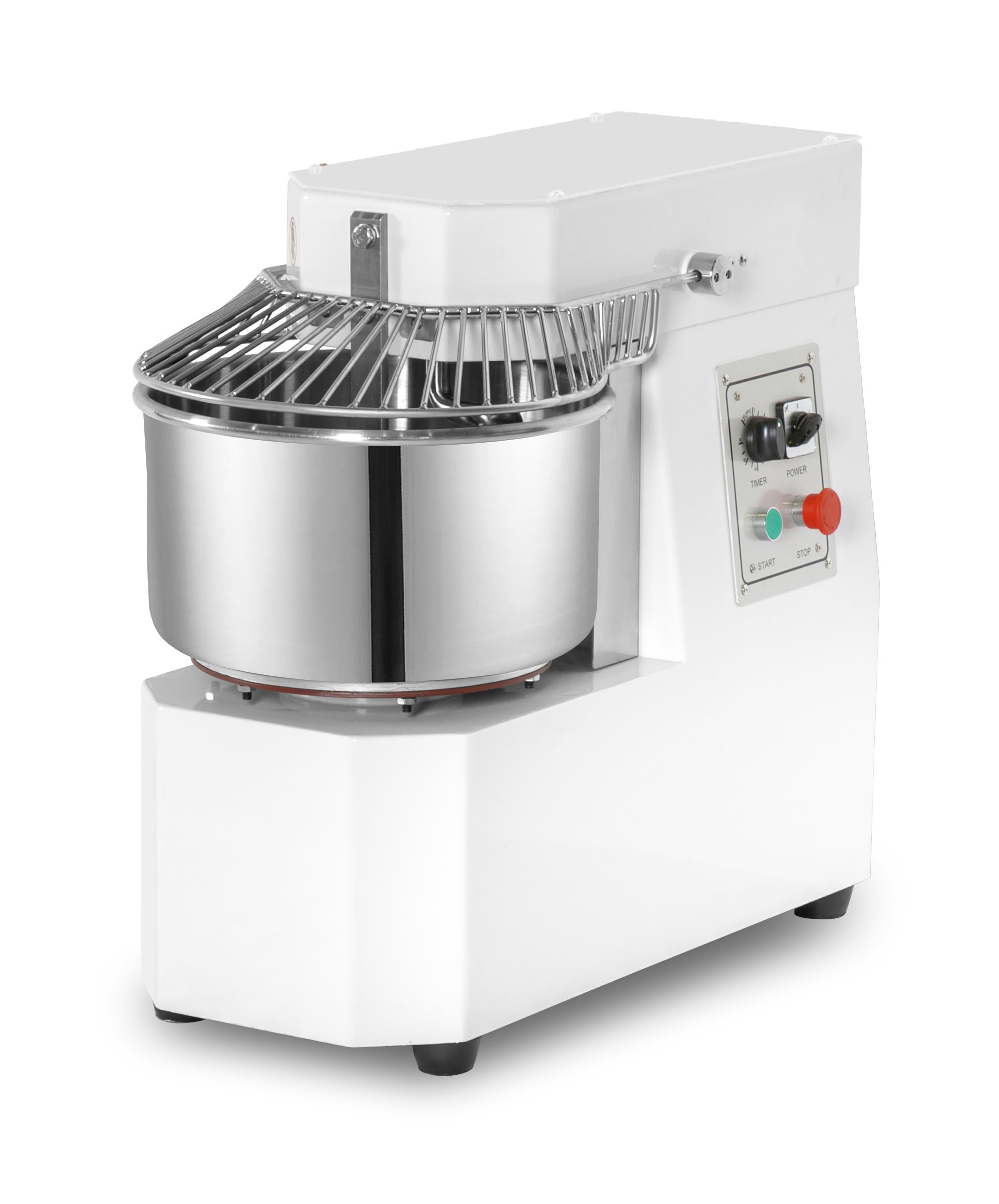 Ristoattrezzature - Impastatrice a spirale su ruote 50 lt trifase 2 velocità - Uso professionale