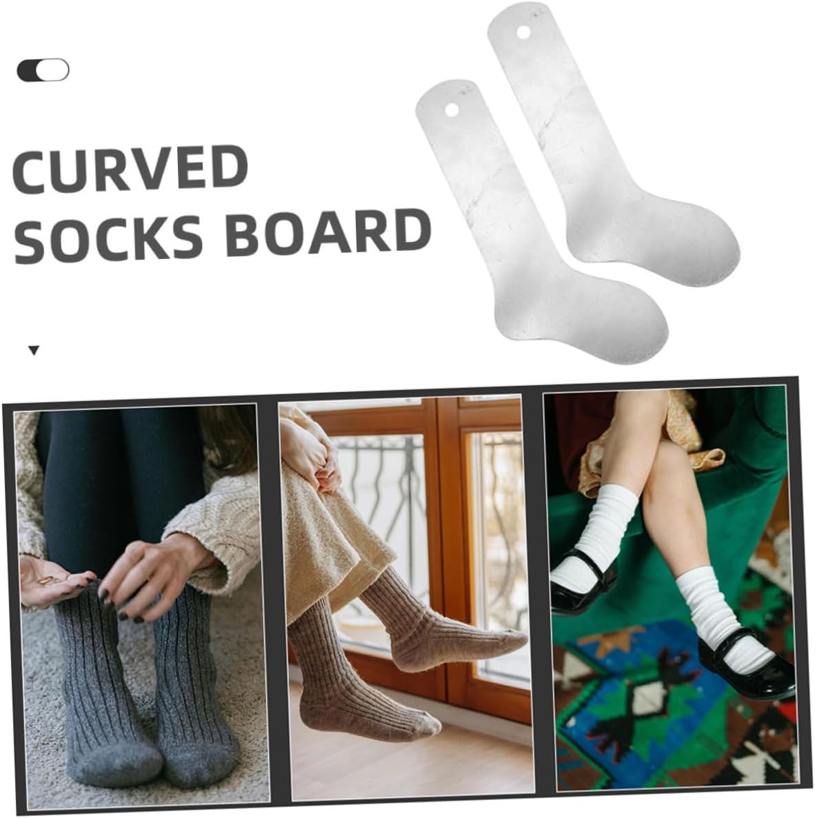 Hohopeti 4Pcs Sock Shaping Board for DIY Dye Printing Metal Sublimation Jigs for All Sock Types Efficient Workflow for Sports Dress and Knee High Socks