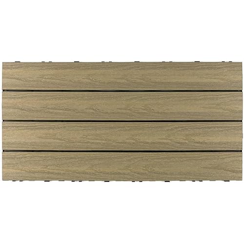 NewTechWood UltraShield Naturale 1 ft. x 2 ft. Quick Deck Outdoor Composite Deck Tile in Roman Antique (20 sq. ft. Per Box)