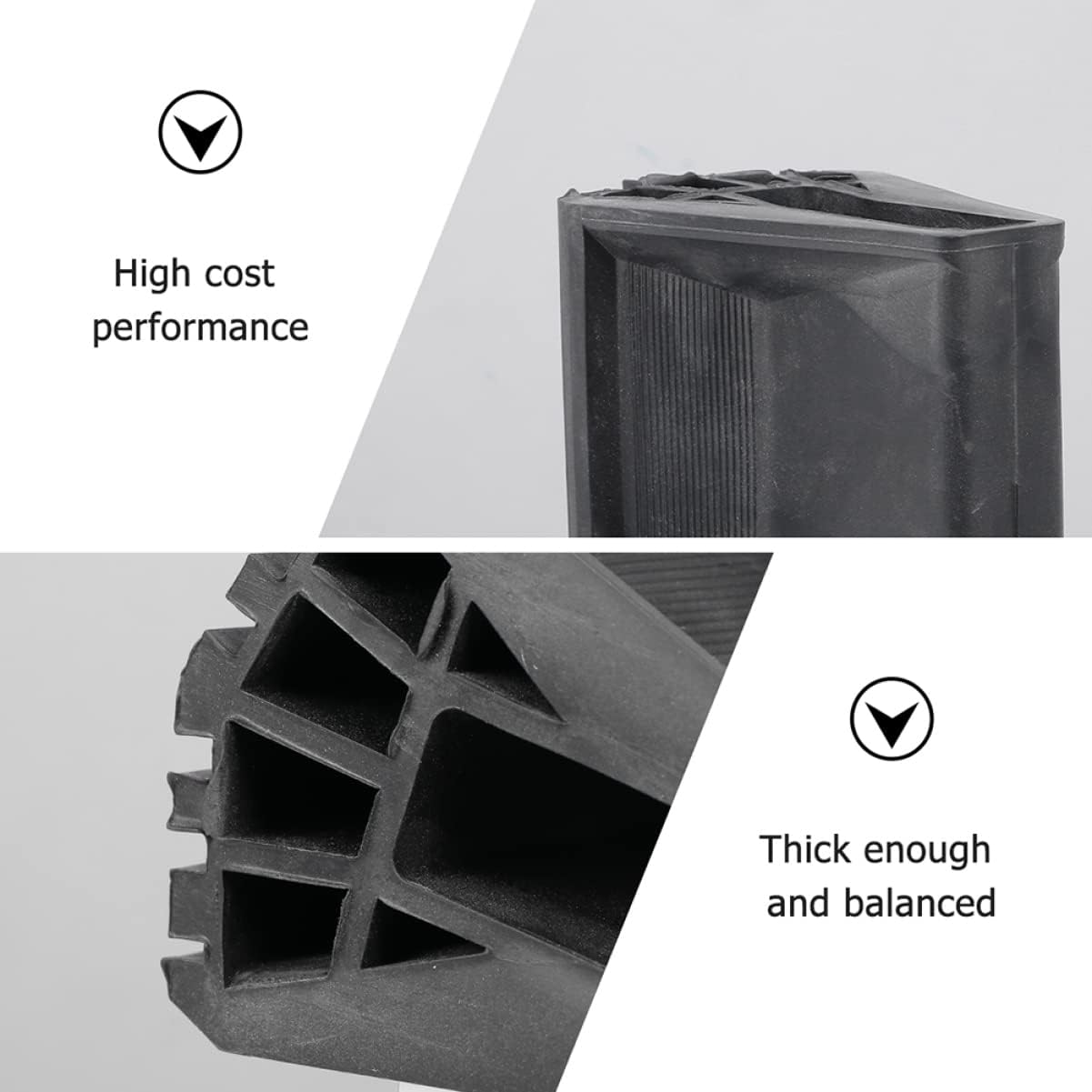 Ladder Feet Covers 2-Pack Folding Ladder Foot Pads Anti-Slip Rubber Feet Protector for Floor Protection on Wood Tile and Carpet Sound Insulation Stability